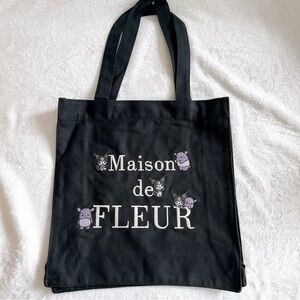 Maison de Fleur limited edition sanrio kuromi large tote shoulder bag black